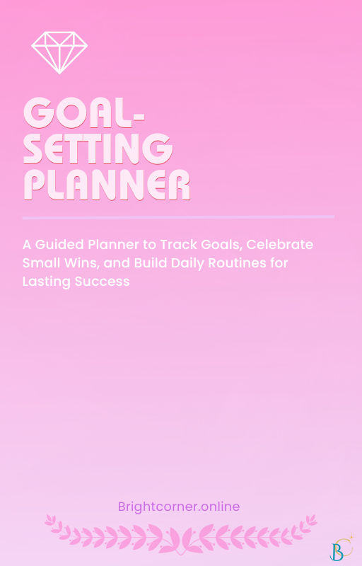 Goal-Setting Planner Cover – Daily Routine and Goal Tracker for Success