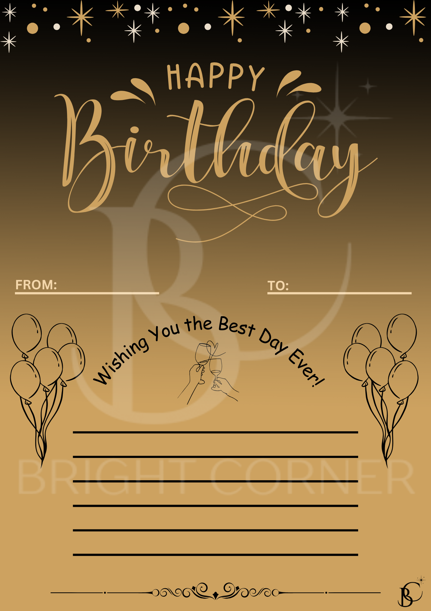 Happy Birthday Card – Wishing You the Best Day Ever